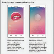 Schermata selezione modalità app Pretty Love per ovetto vibrante Abner