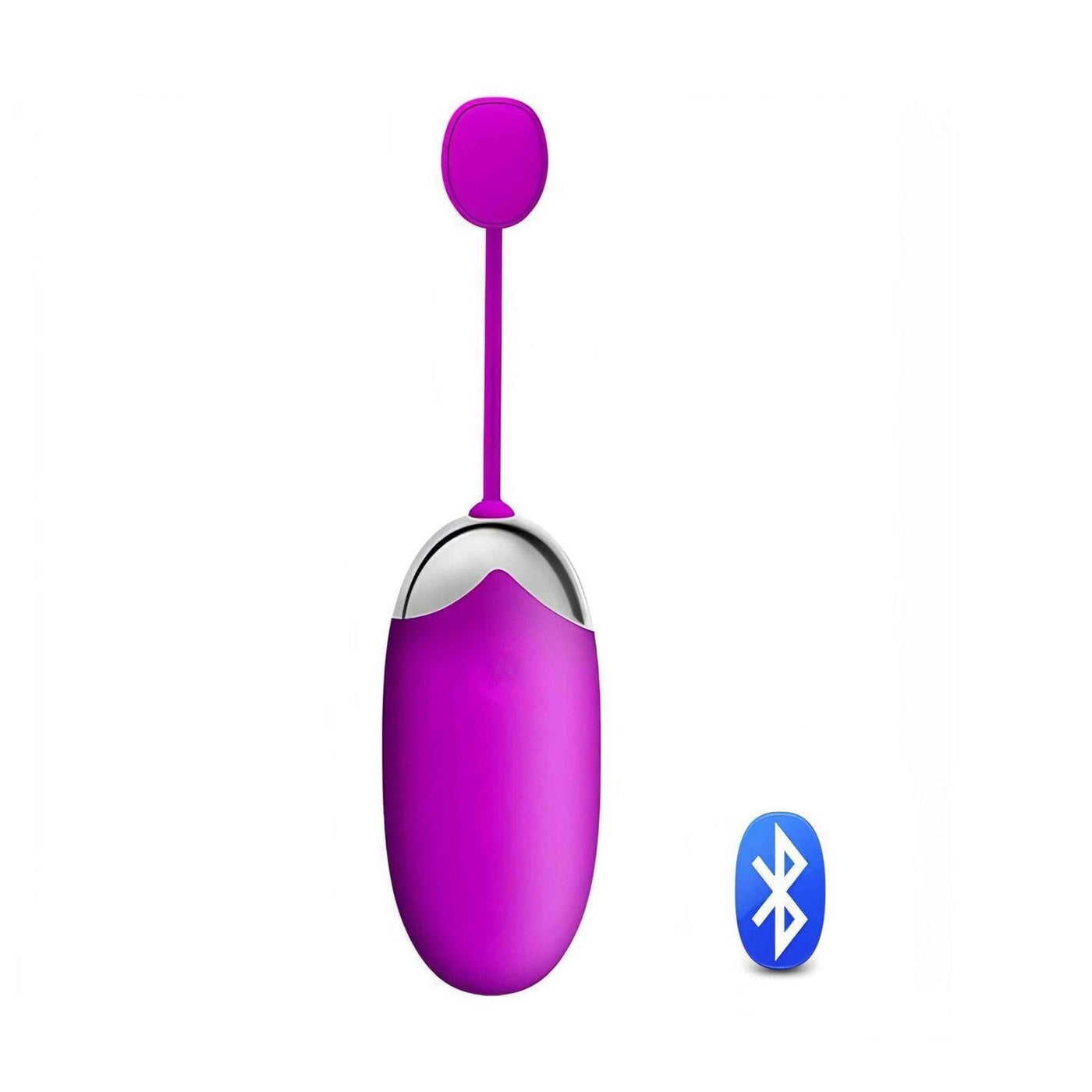 Ovetto vibrante wireless Abner viola con fascia metallica e controllo Bluetooth