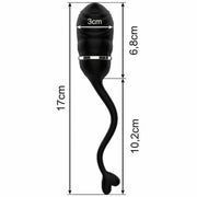 Ovulo Vibrante Wireless in Silicone con 10 modalità di vibrazione - Ricaricabile, Nero, Silicone