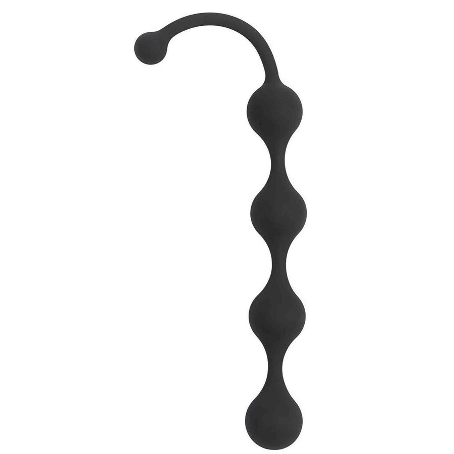 Anal beads in medical silicone Medium Size - 21 cm, Black
