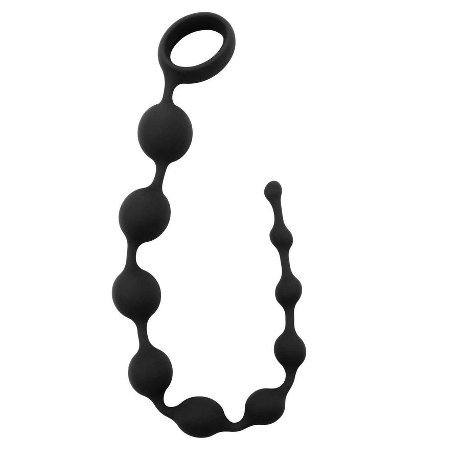 Analkugeln aus Silikon mit Ring – 10 Kugeln 31 cm lang