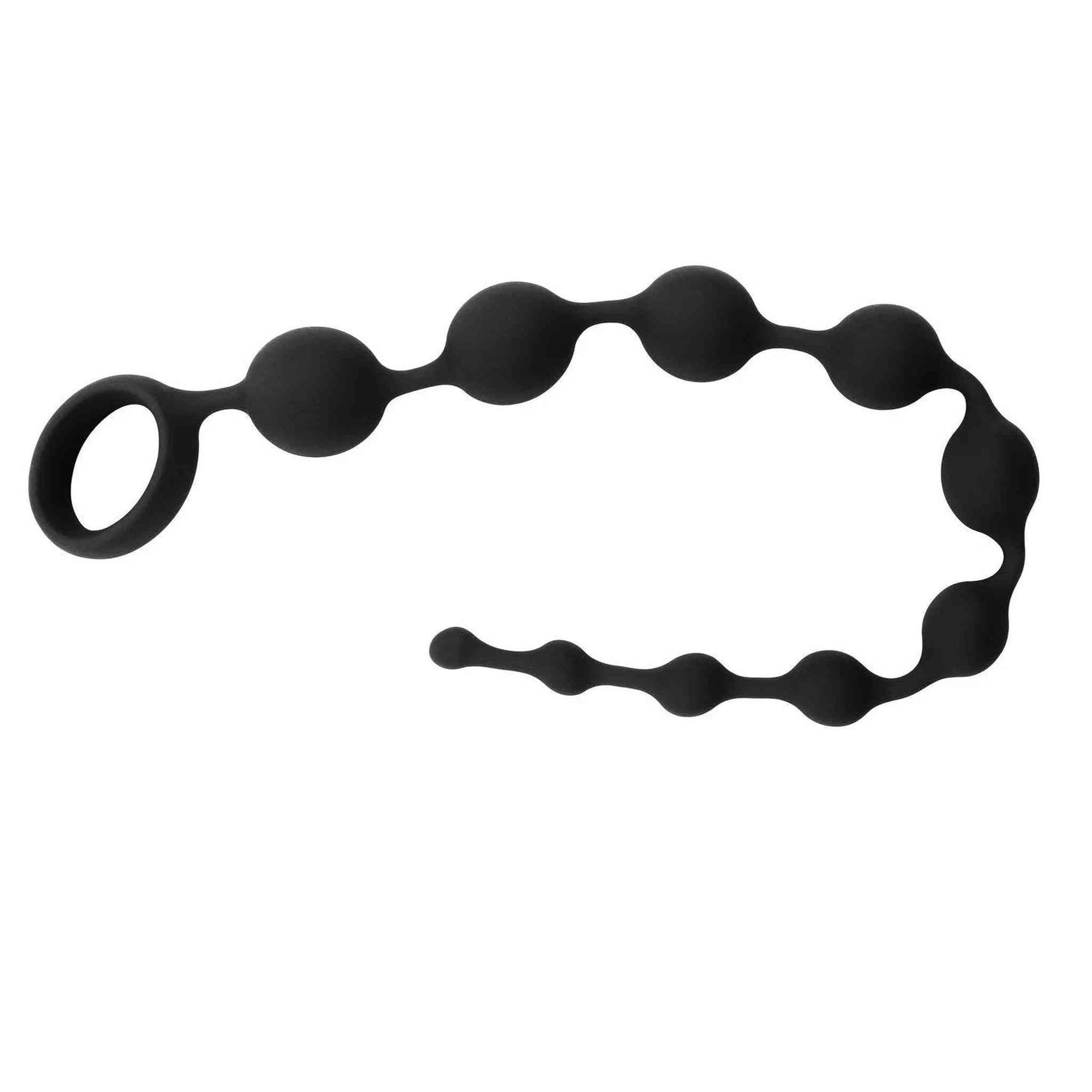 Palline anali in silicone con anello - 10 palline lunghe 31 cm