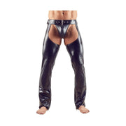 Pantalone con scollature, cintura e zip laterali