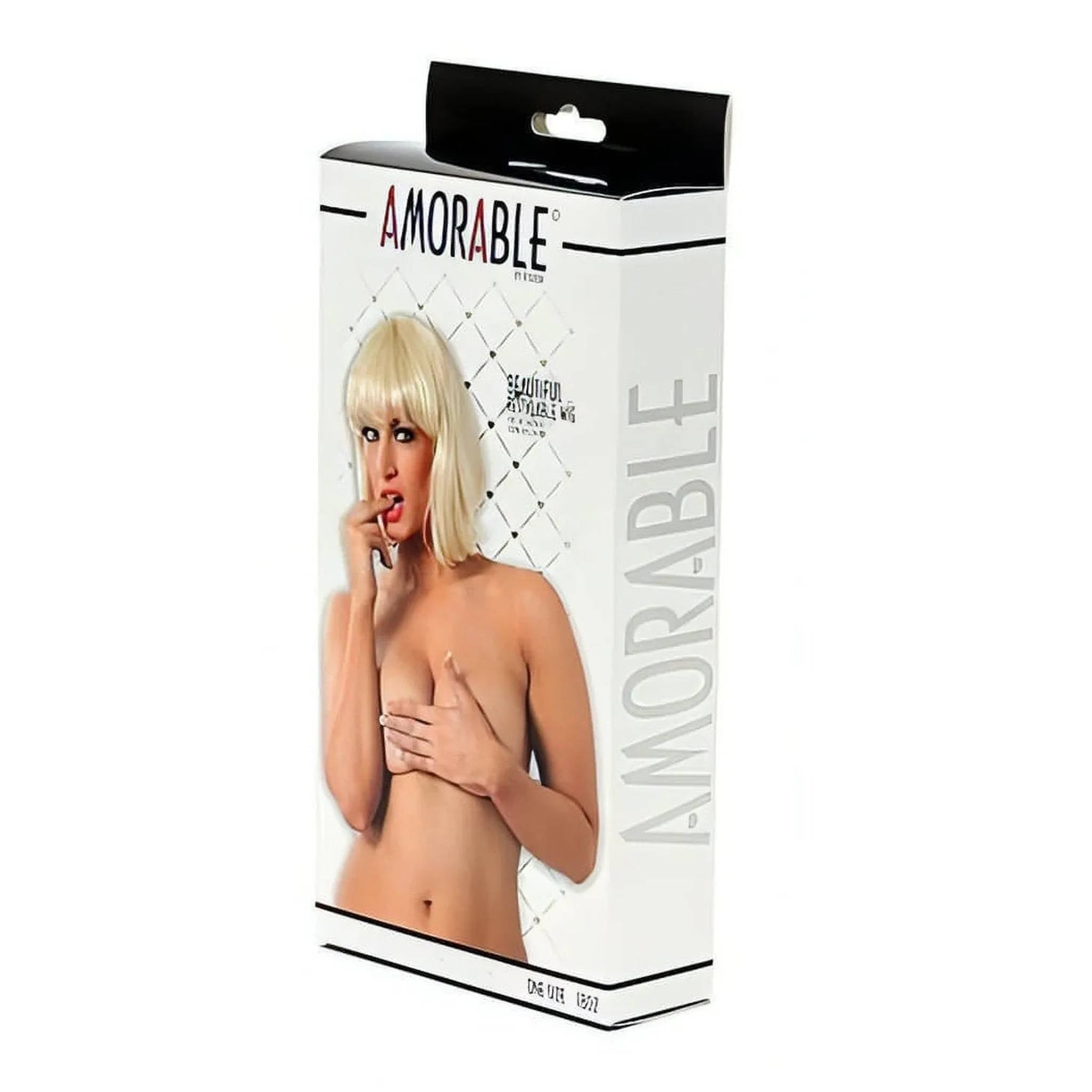 Parrucca bionda capelli corti