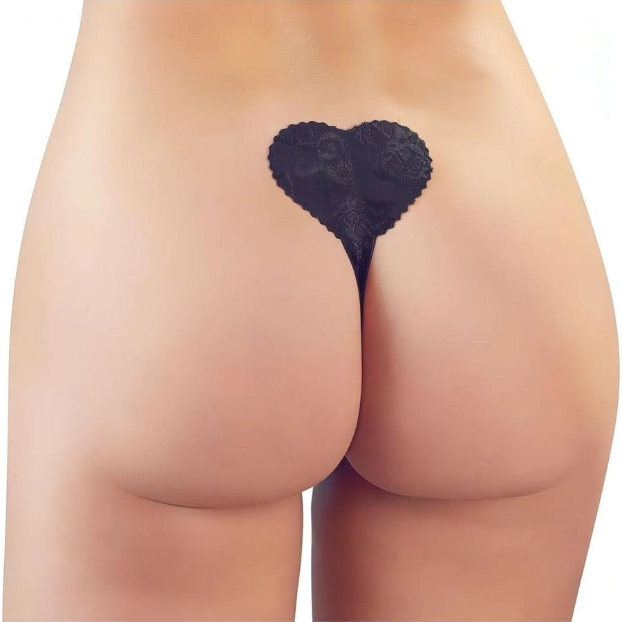 Perizoma nero adesivo in silicone - Non irrita la pelle, autoadesivo, riutilizzabile, lavabile - Taglia Unica S/L