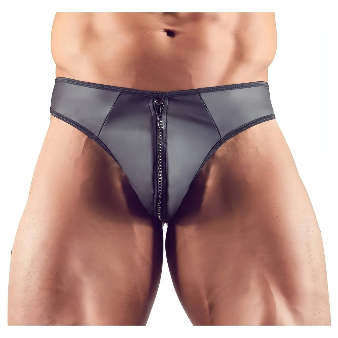 Perizoma uomo con zip di strass