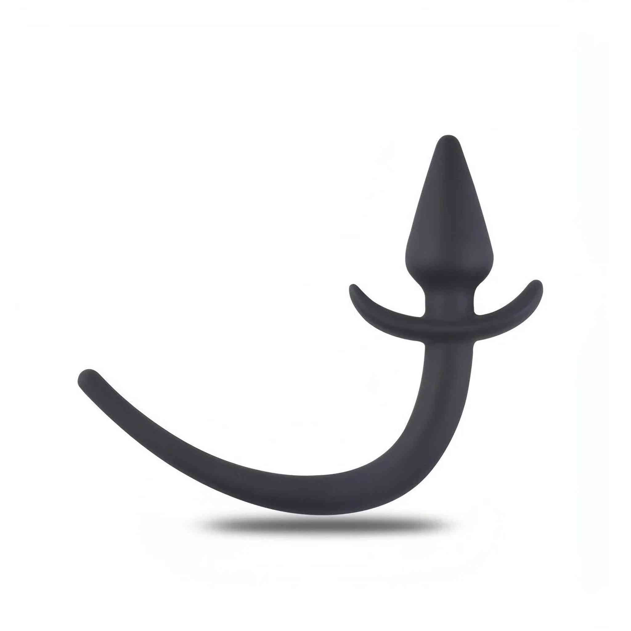 Plug Anale Con Coda Silicone - Nero