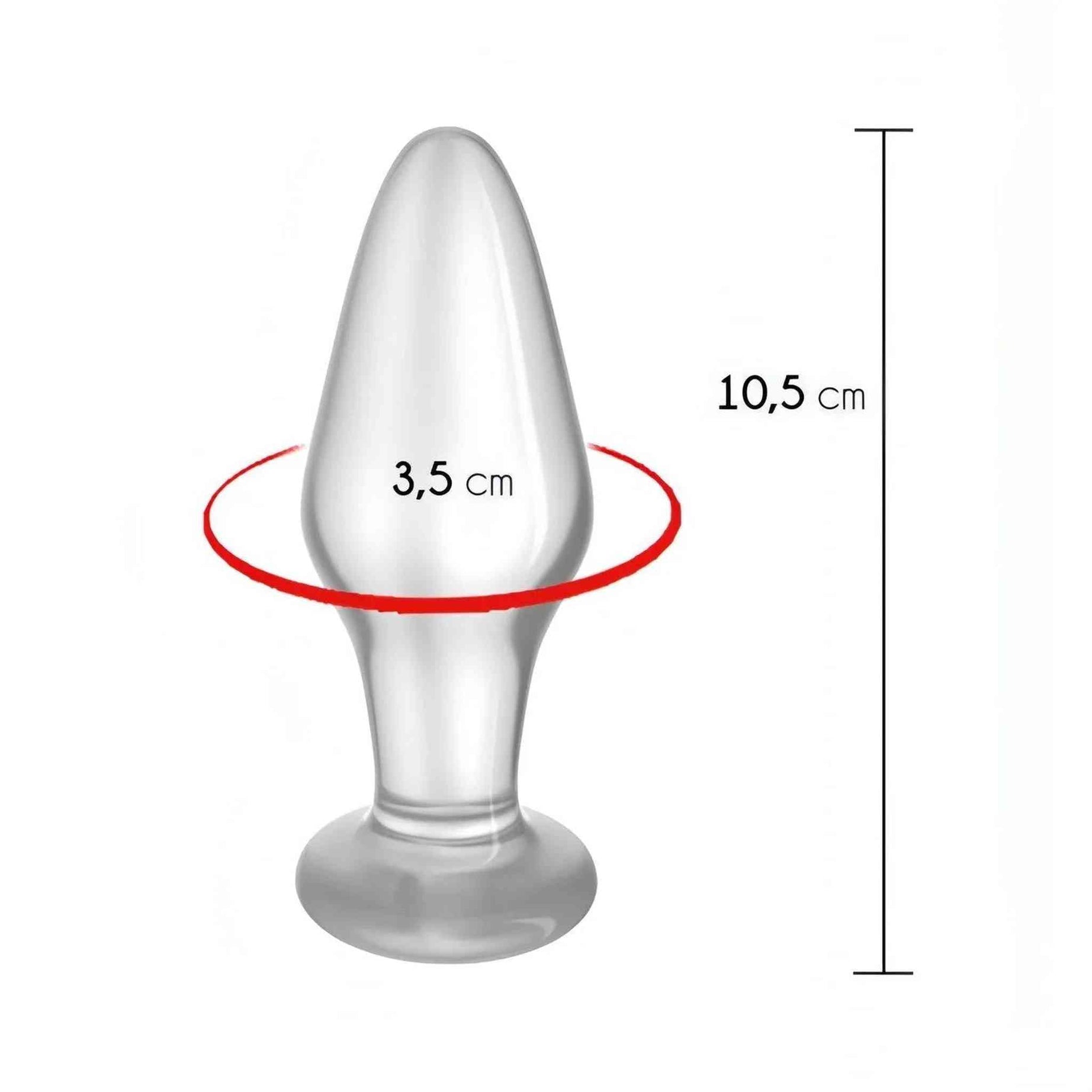 Plug Anale Piccolo in Vetro - Trasparente