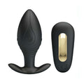 Plug inalámbrico anal con potentes 12 modos de vibración diferentes: recargable, impermeable, negro