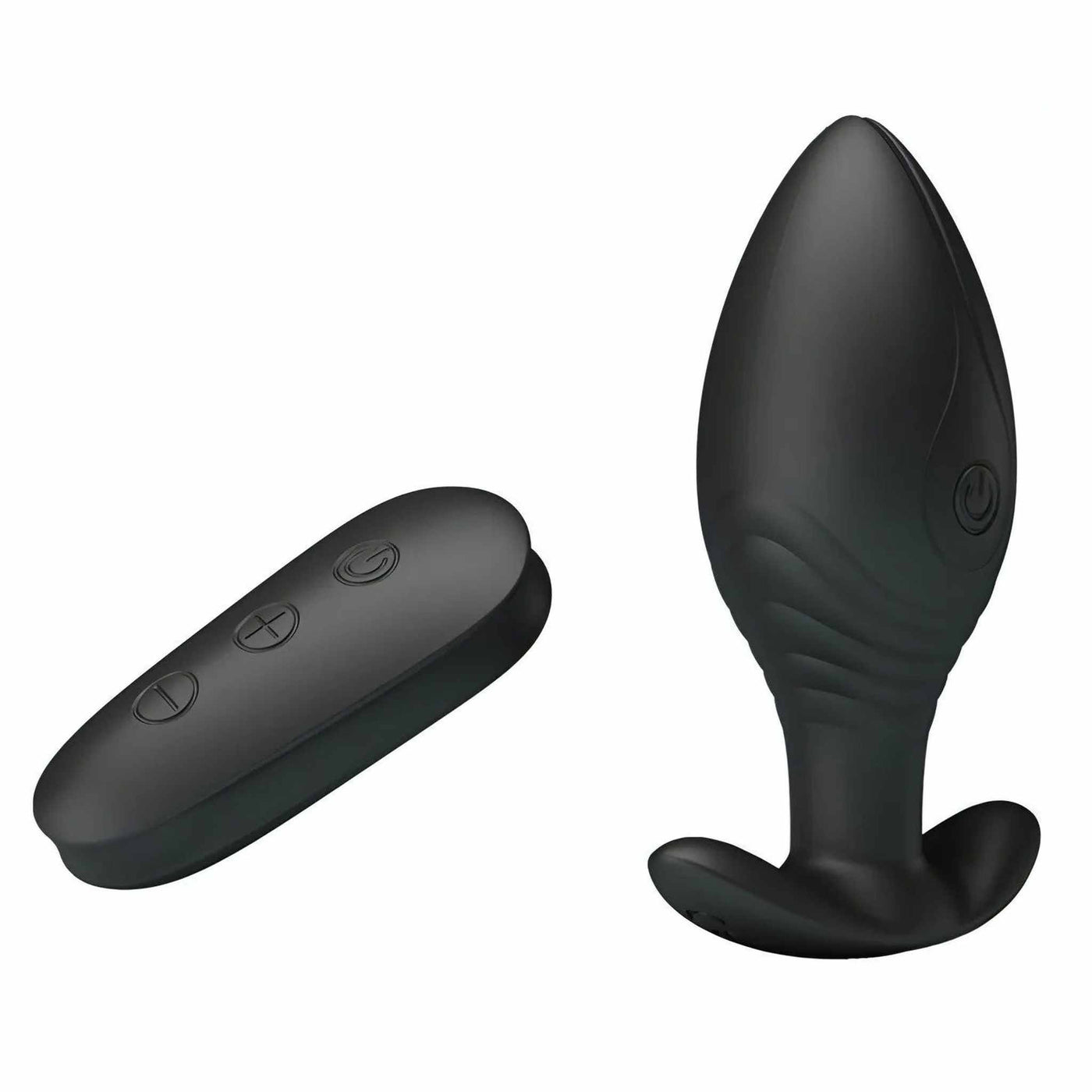 Plug Anale Wireless con Potente motore da 12 modalità di vibrazione - Ricaricabile, Impermeabile, Nero
