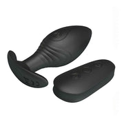 Plug Anale Wireless con Potente motore da 12 modalità di vibrazione - Ricaricabile, Impermeabile, Nero