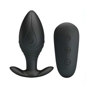 Plug Anale Wireless con Potente motore da 12 modalità di vibrazione - Ricaricabile, Impermeabile, Nero