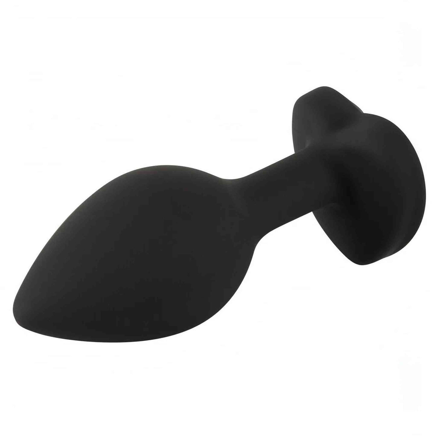 Plug Anale con Diamante a forma di cuore - Nero, Silicone