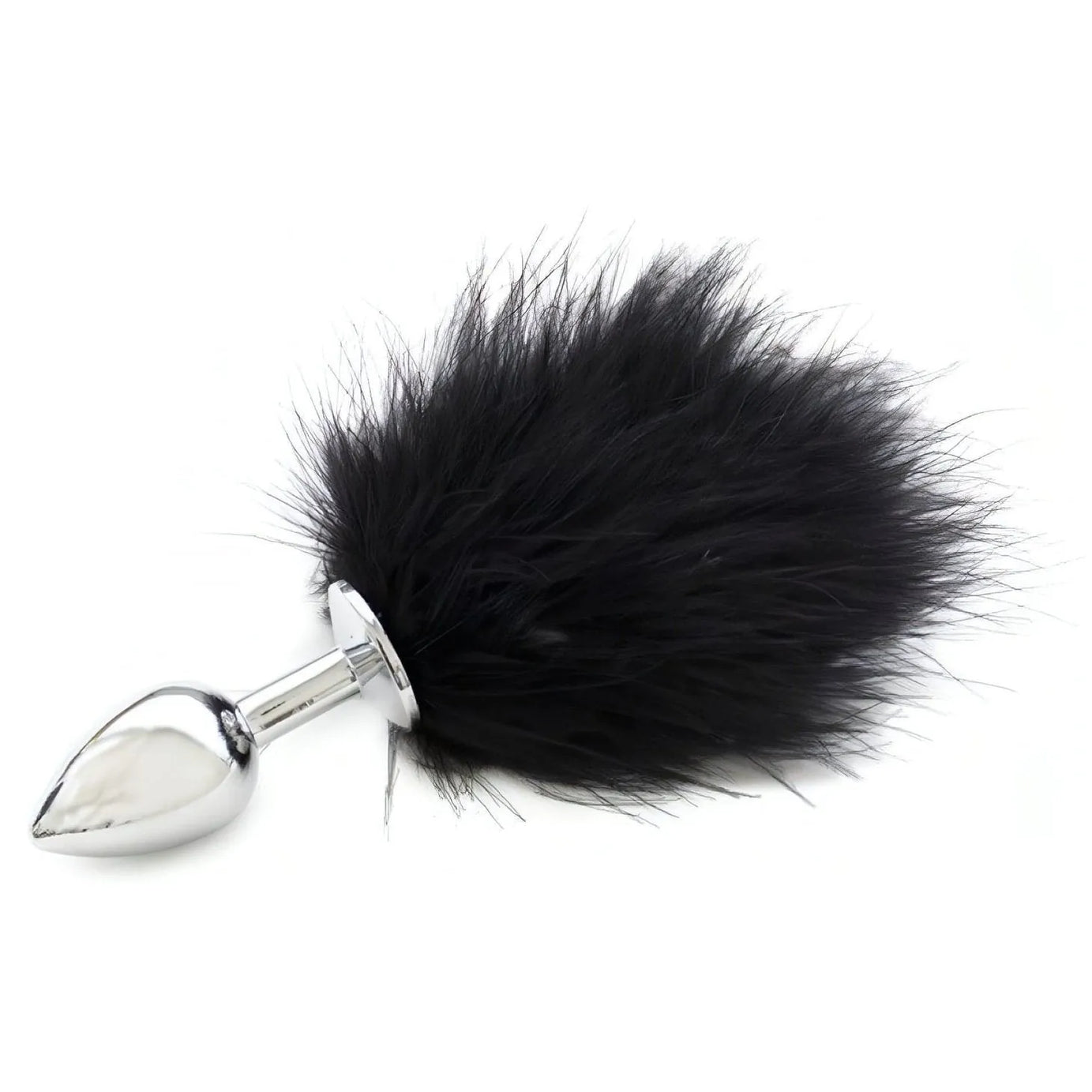 Plug Anale in Metallo PomPomp Nero