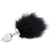 Plug Anale in Metallo PomPomp Nero