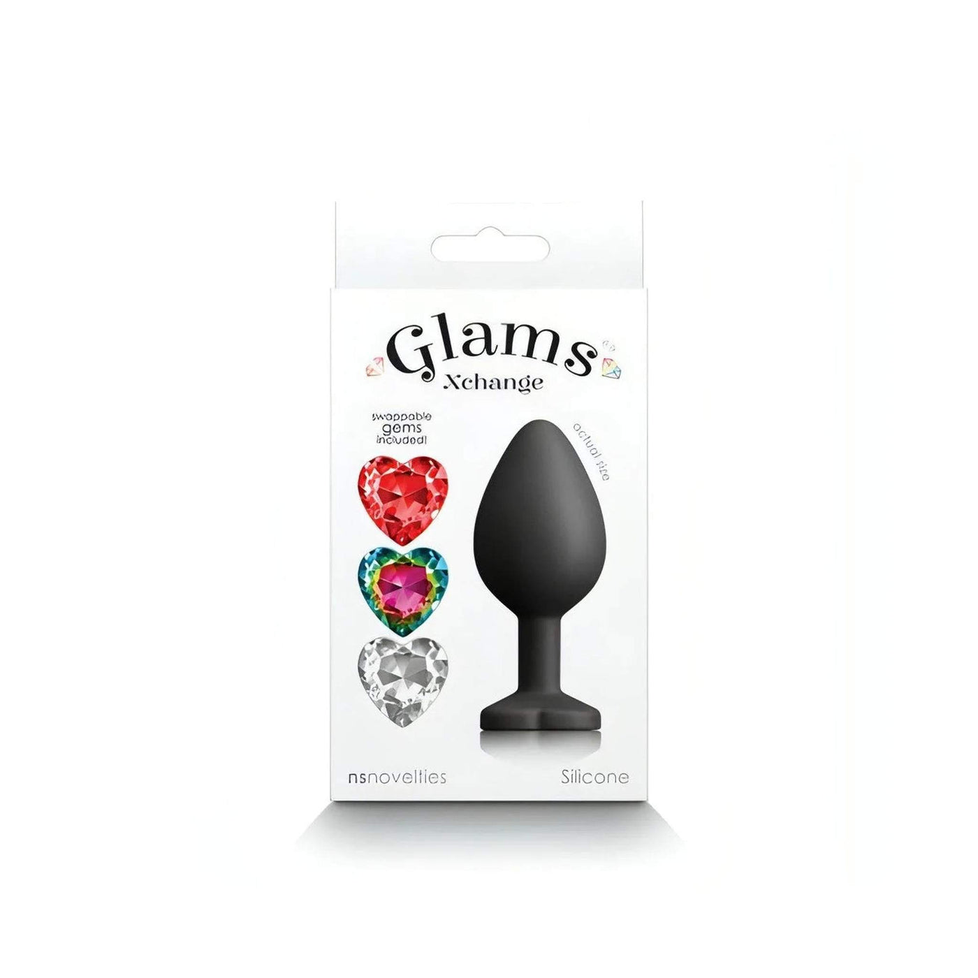 Plug Anale in Silicone con Gemma Intercambiabile – Cuore, Medium