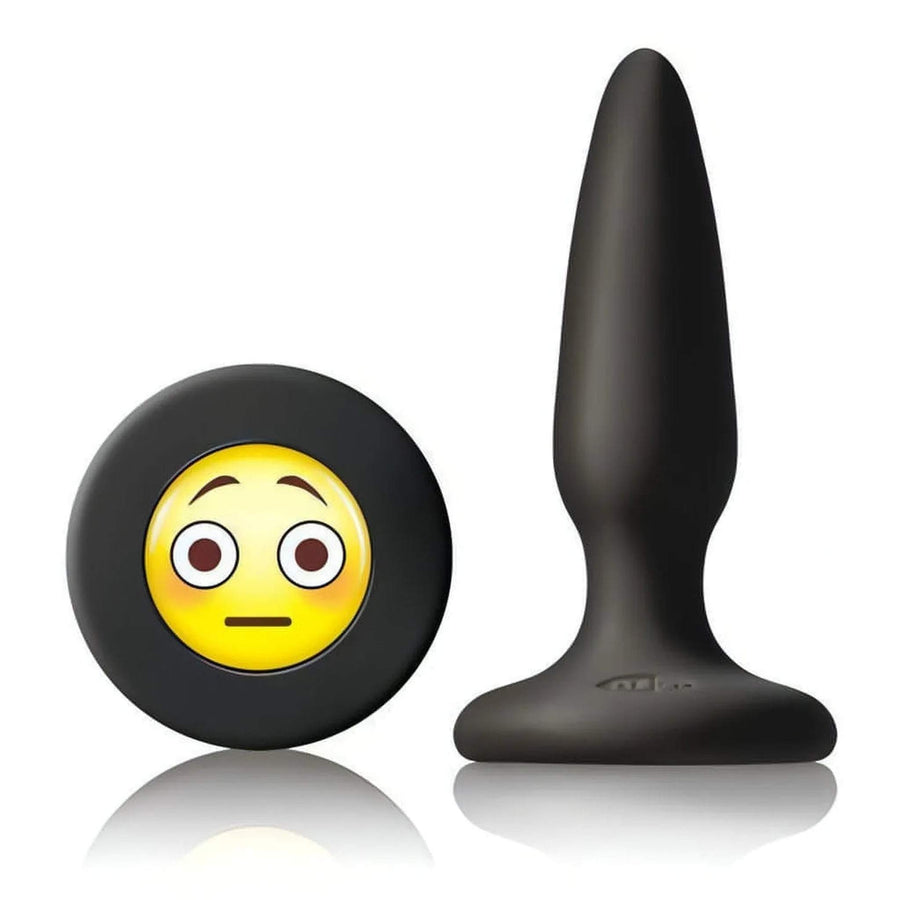 Anal Plug with Emojy ''OMG'' - Black, small