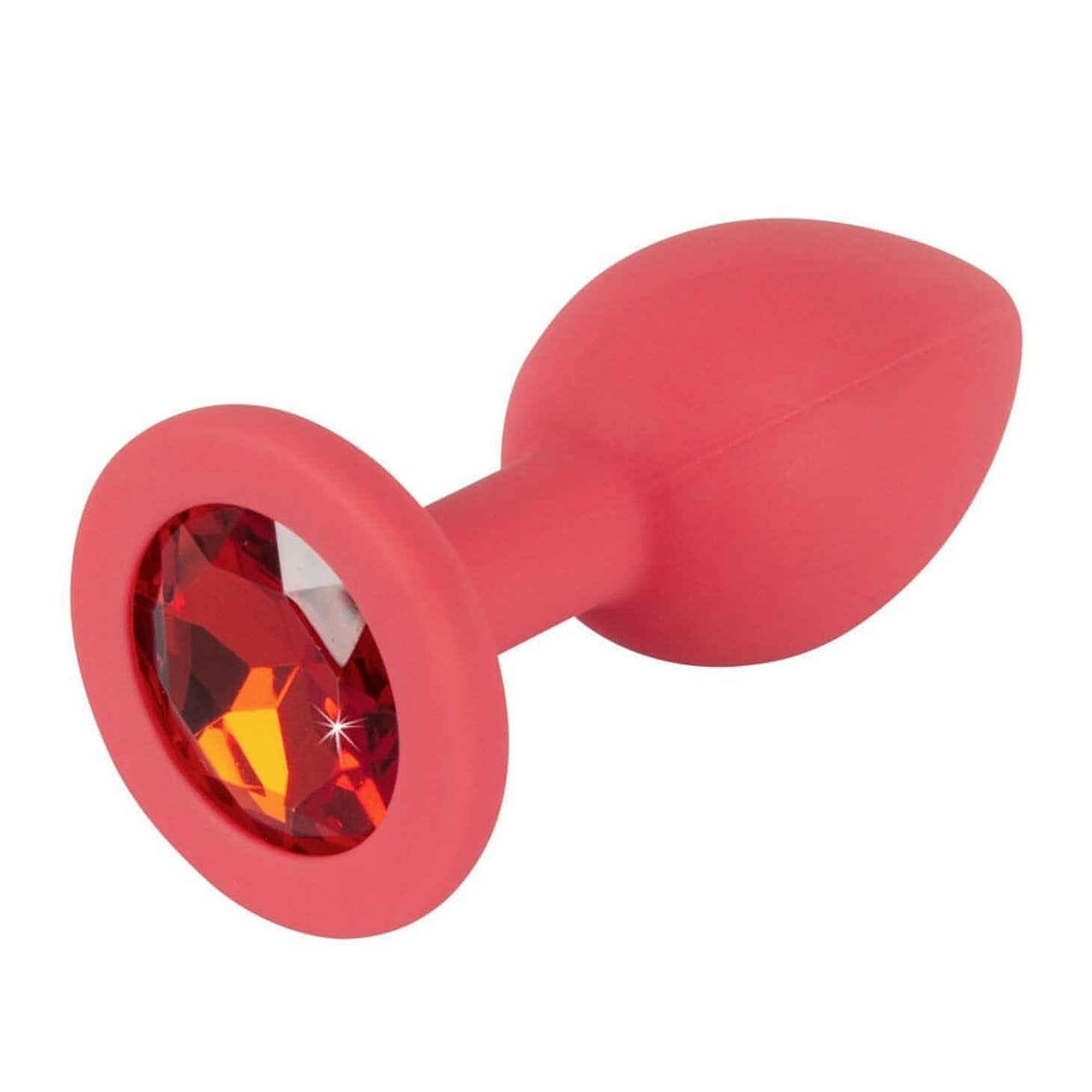 Plug anale in silicone con diamantino rosso - GoEstasy