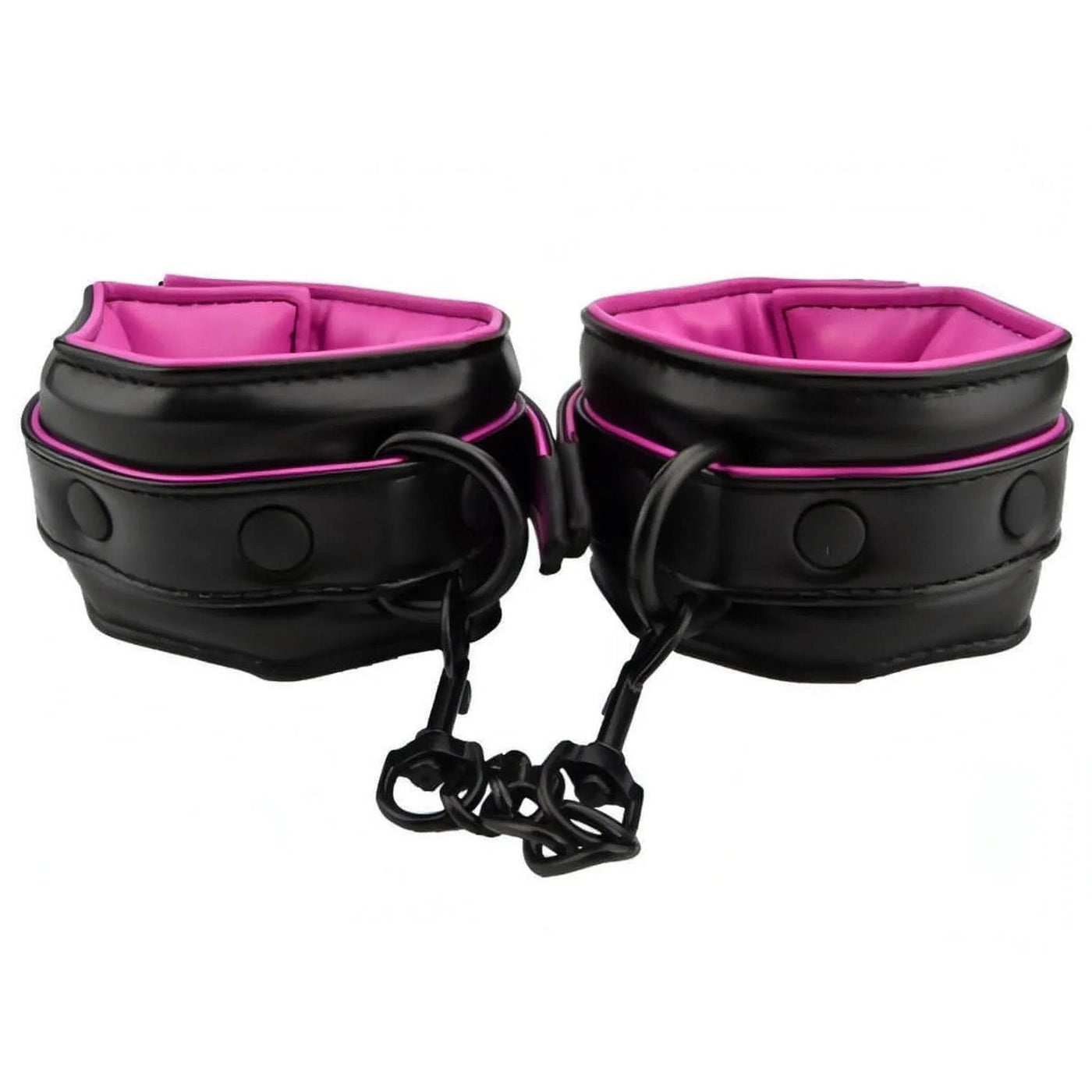 Polsiere Imbottite Nere e Fucsia