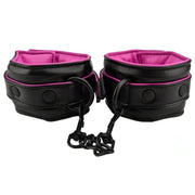 Polsiere Imbottite Nere e Fucsia