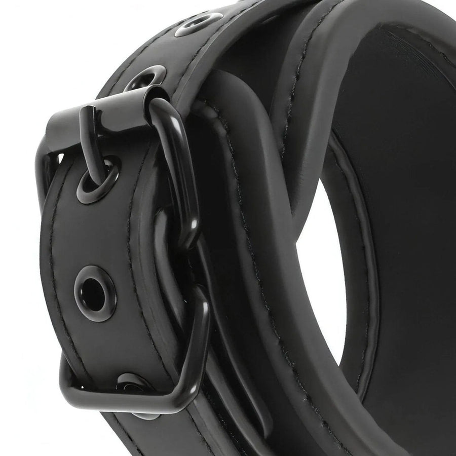 Polsiere con doppia imbottitura con catena in metallo nero - Realizzate in pelle vegana