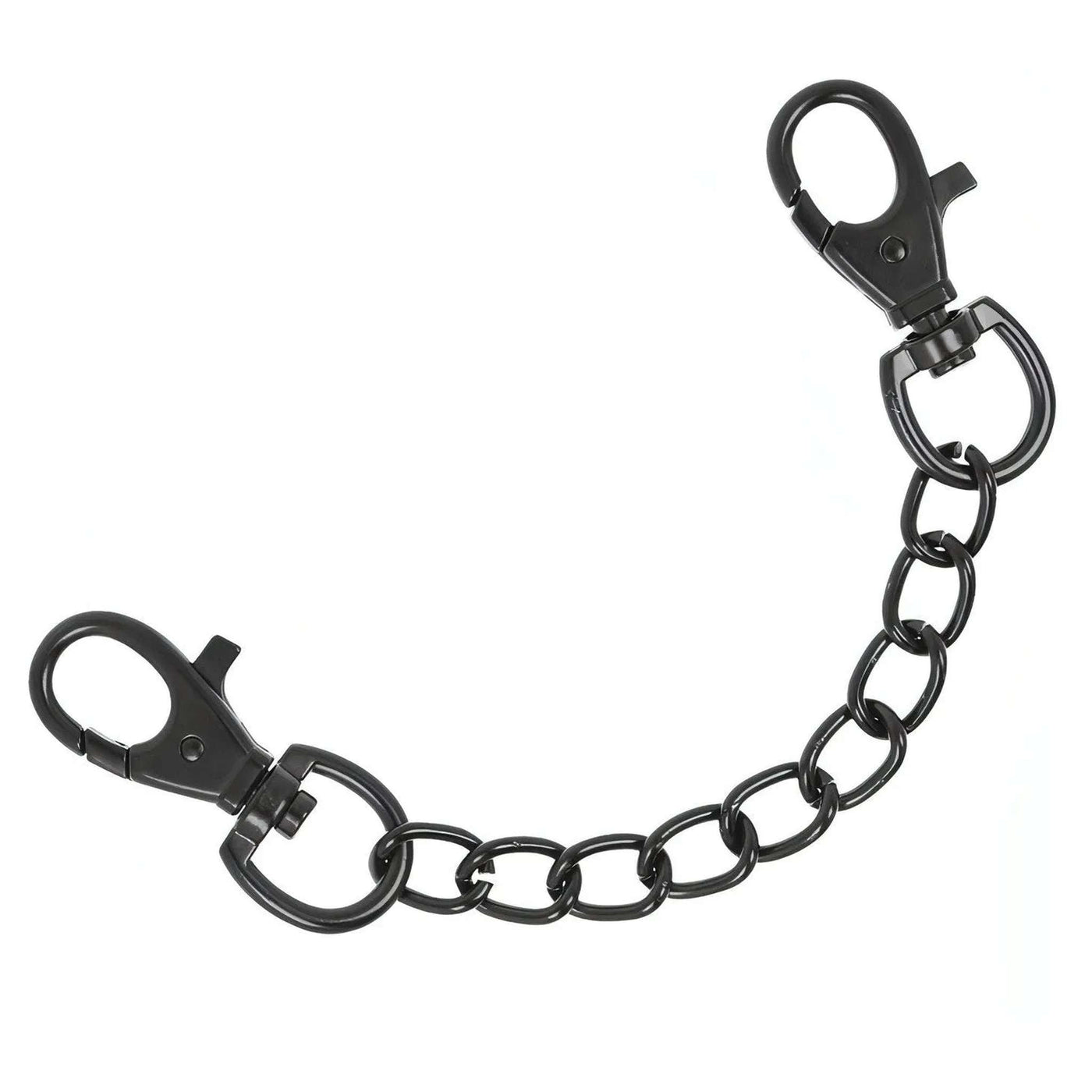 Polsiere con doppia imbottitura con catena in metallo nero - Realizzate in pelle vegana