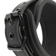 Polsiere con doppia imbottitura con catena in metallo nero - Realizzate in pelle vegana