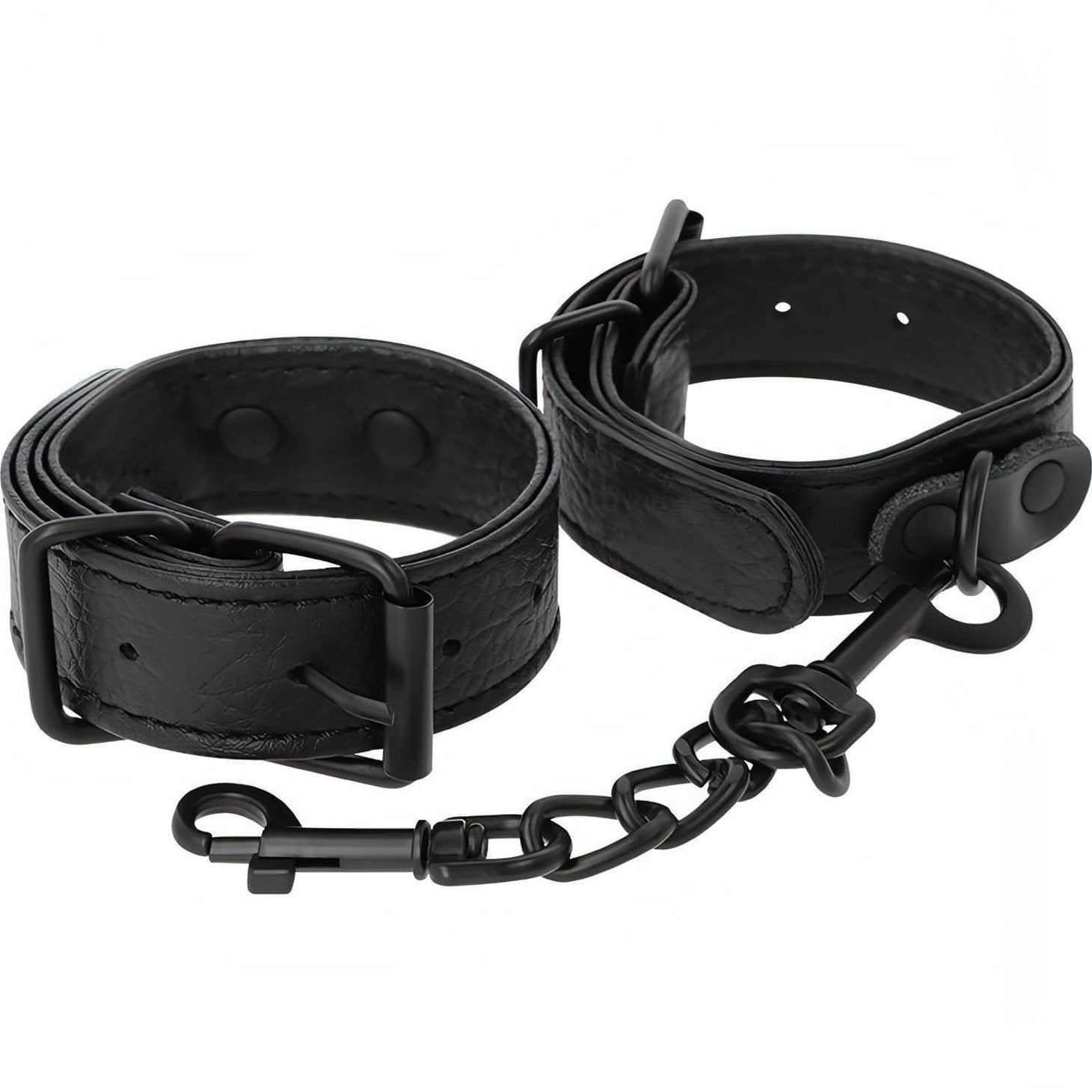 Polsiere nere regolabili Textured Thin Handcuffs - GoEstasy