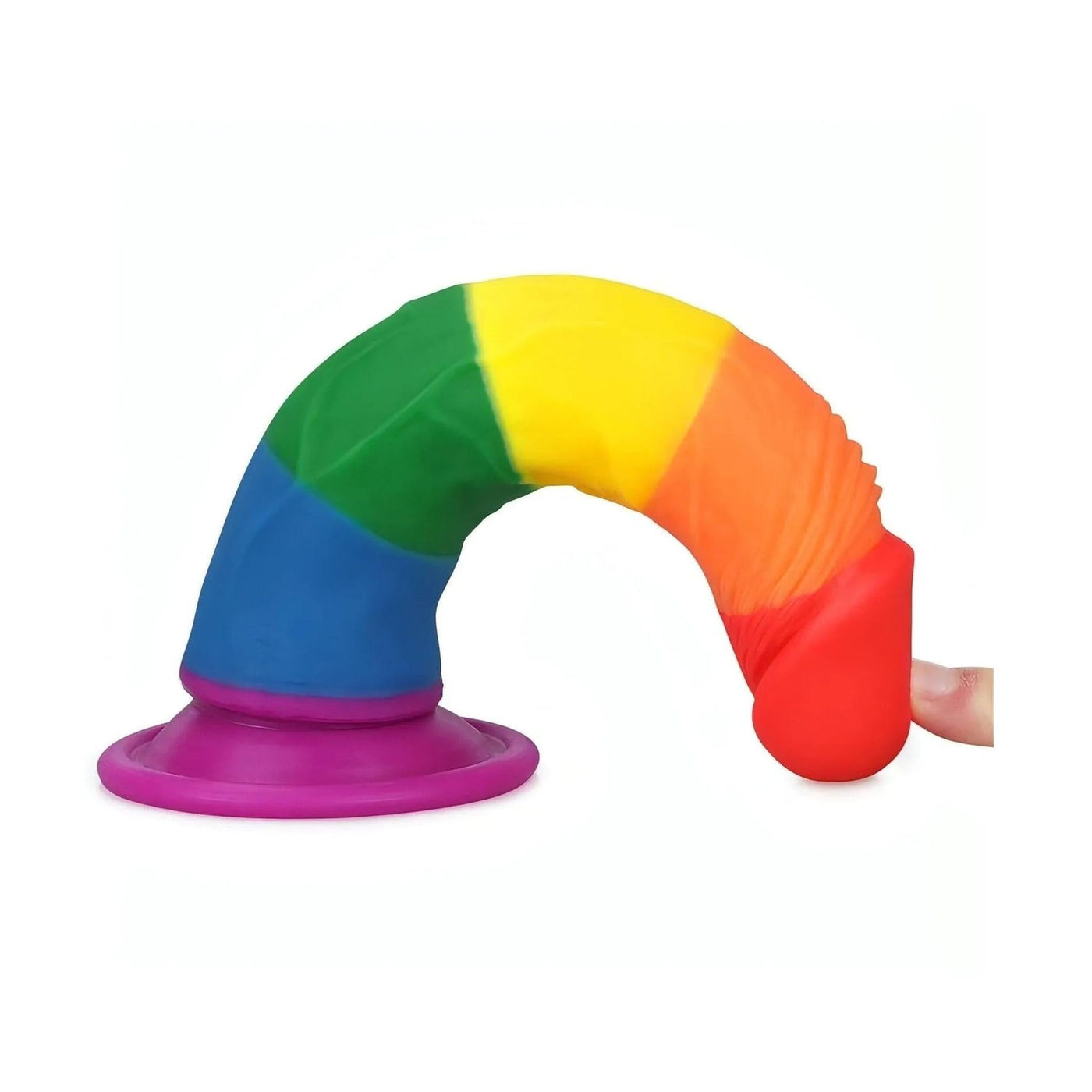 Prider Fallo Rainbow Handcrafted in Silicone Medicale 7″