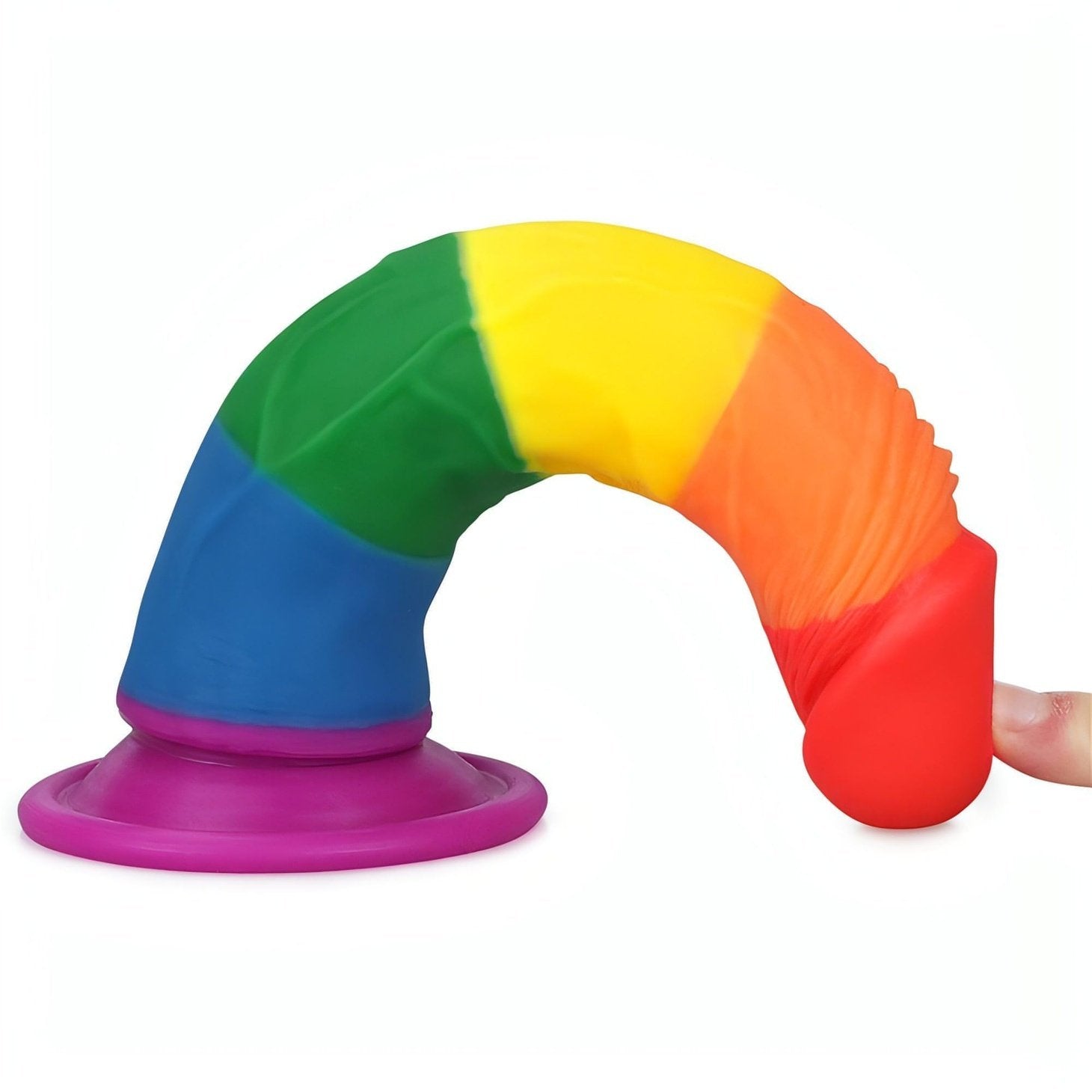 Prider Fallo Rainbow Handcrafted in Silicone Medicale 7'' Lovetoy