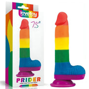 Prider Fallo Rainbow Handcrafted in Silicone Medicale 7.5″