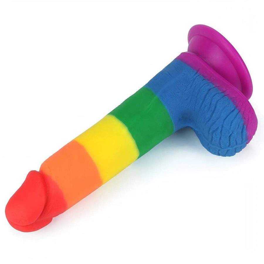 Prider Rainbow Phallus Handcrafted in Medical Silicone 7.5''