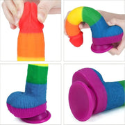 Prider Fallo Rainbow Handcrafted in Silicone Medicale ″