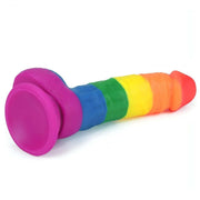 Prider Fallo Rainbow Handcrafted in Silicone Medicale 8″