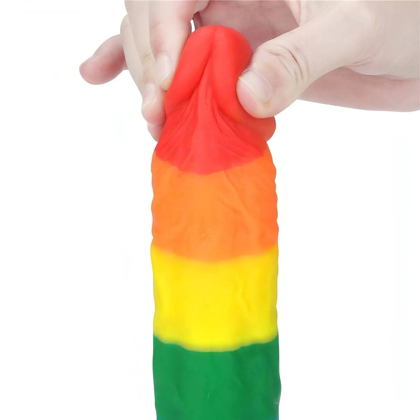Prider Fallo Rainbow Handcrafted in Silicone Medicale 8″