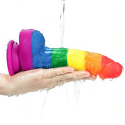 Prider Fallo Rainbow Handcrafted in Silicone Medicale 8″