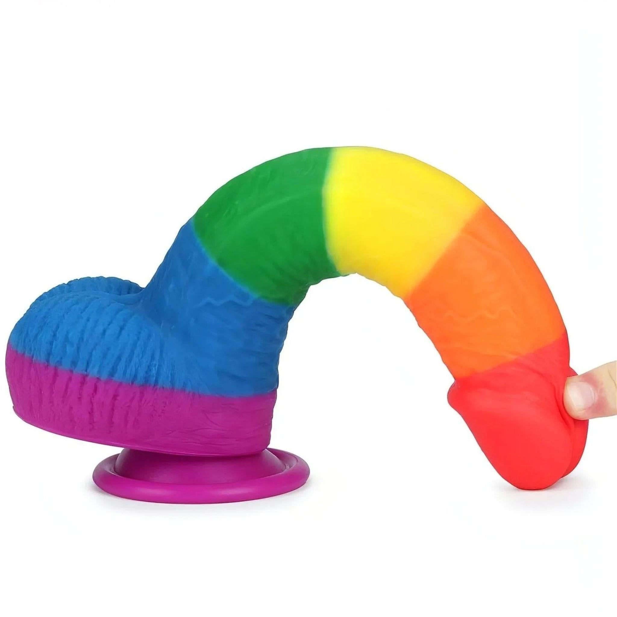 Prider Fallo Rainbow Handcrafted in Silicone Medicale ''