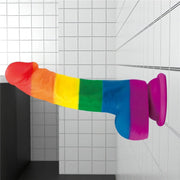 Prider Fallo Rainbow Handcrafted in Silicone Medicale 8″