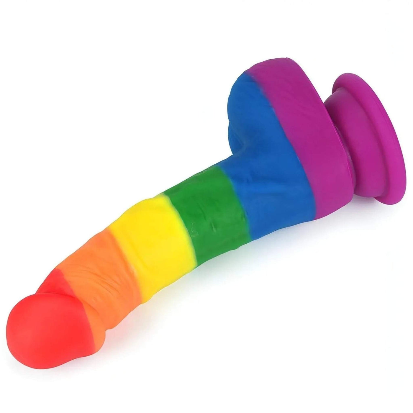 Prider Fallo Rainbow Handcrafted in Silicone Medicale 8″