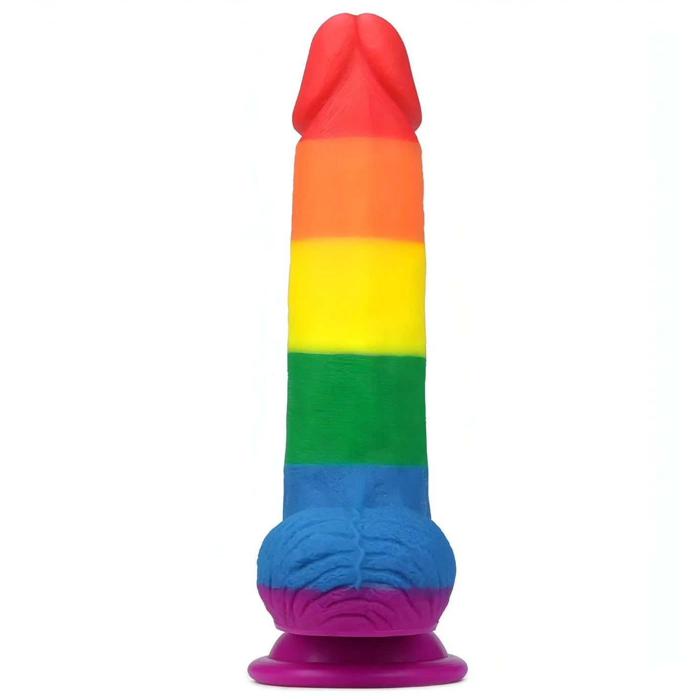 Prider Fallo Rainbow Handcrafted in Silicone Medicale 7.5''