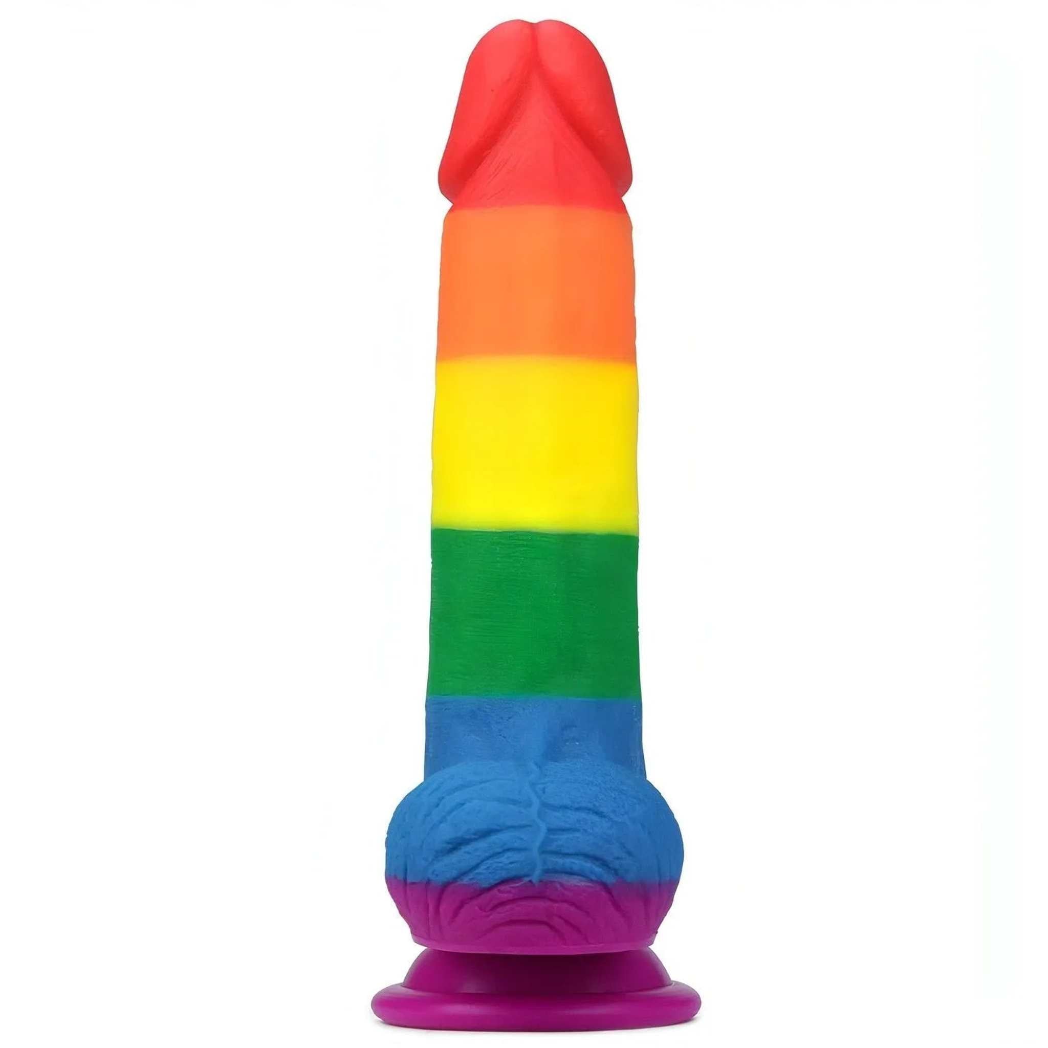 Prider Fallo Rainbow Handcrafted in Silicone Medicale 7.5''