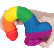 Prider Fallo Rainbow Handcrafted in Silicone Medicale ″