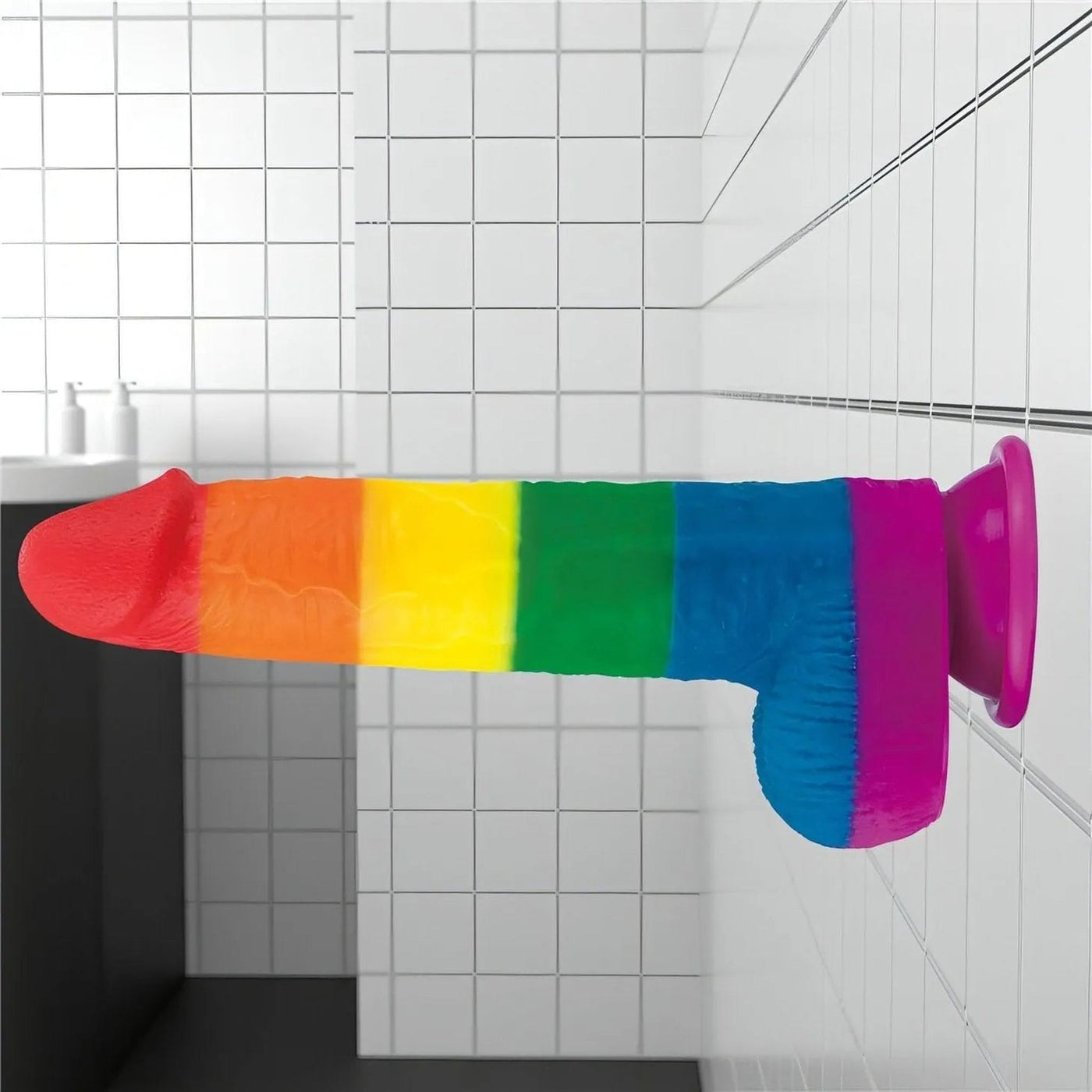 Prider Fallo Rainbow Handcrafted in Silicone Medicale ″
