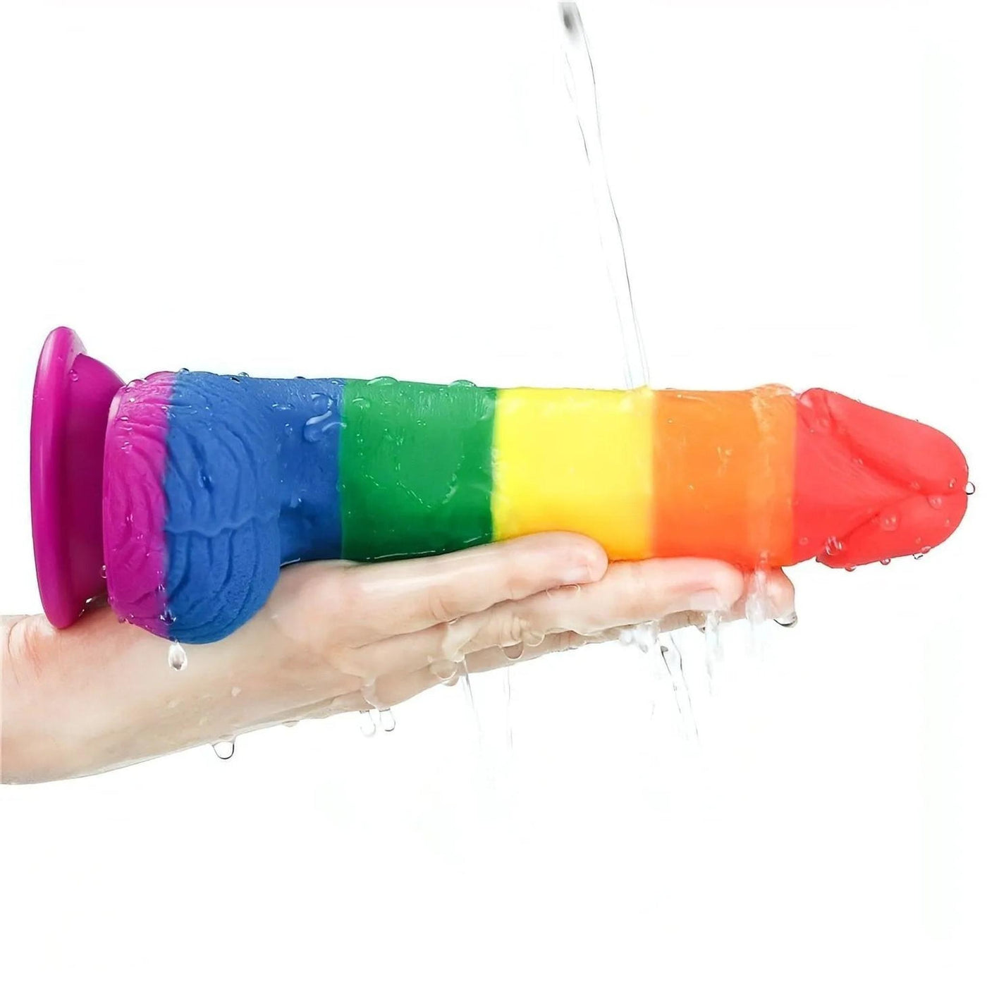 Prider Fallo Rainbow Handcrafted in Silicone Medicale 7.5″