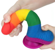 Prider Fallo Rainbow Handcrafted in Silicone Medicale 7.5″