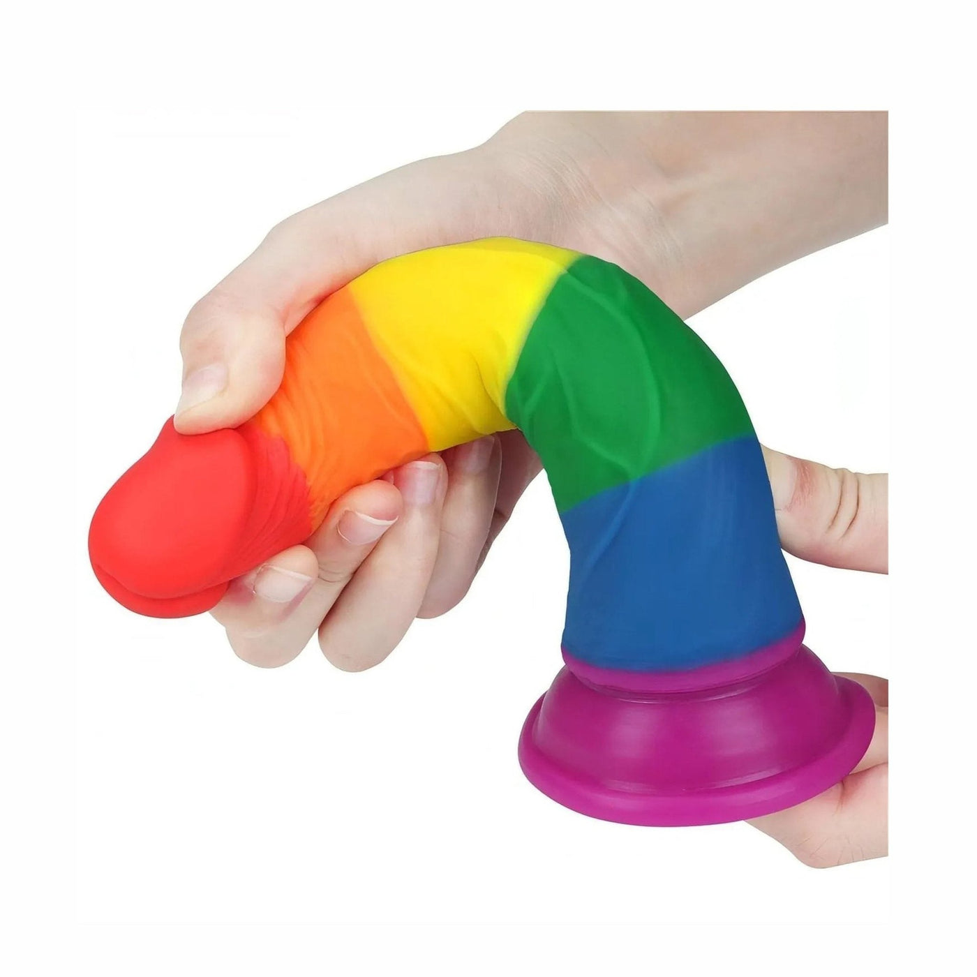 Prider Fallo Rainbow Handcrafted in Silicone Medicale 7″