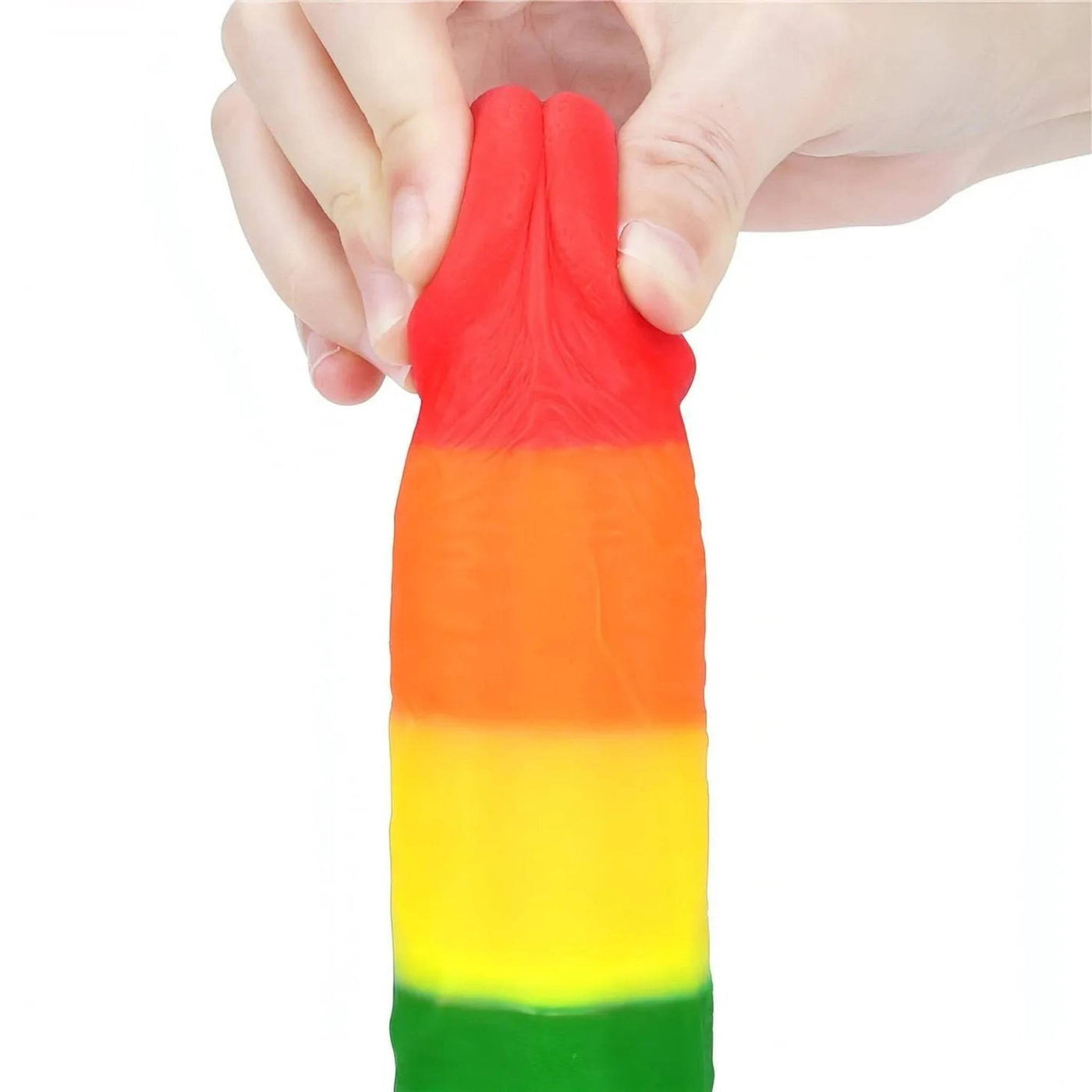 Prider Fallo Rainbow Handcrafted in Silicone Medicale ″