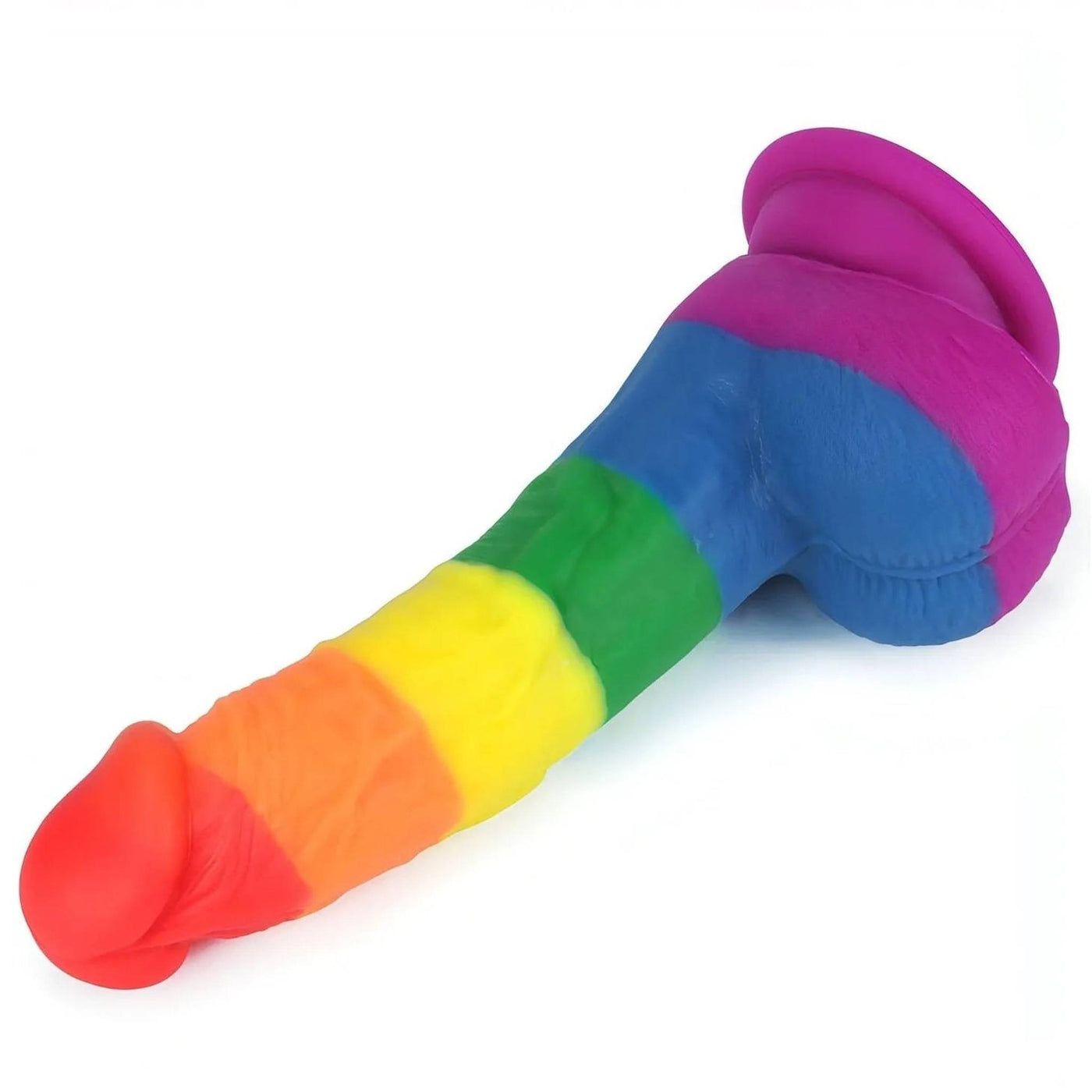 Prider Fallo Rainbow Handcrafted in Silicone Medicale 8″