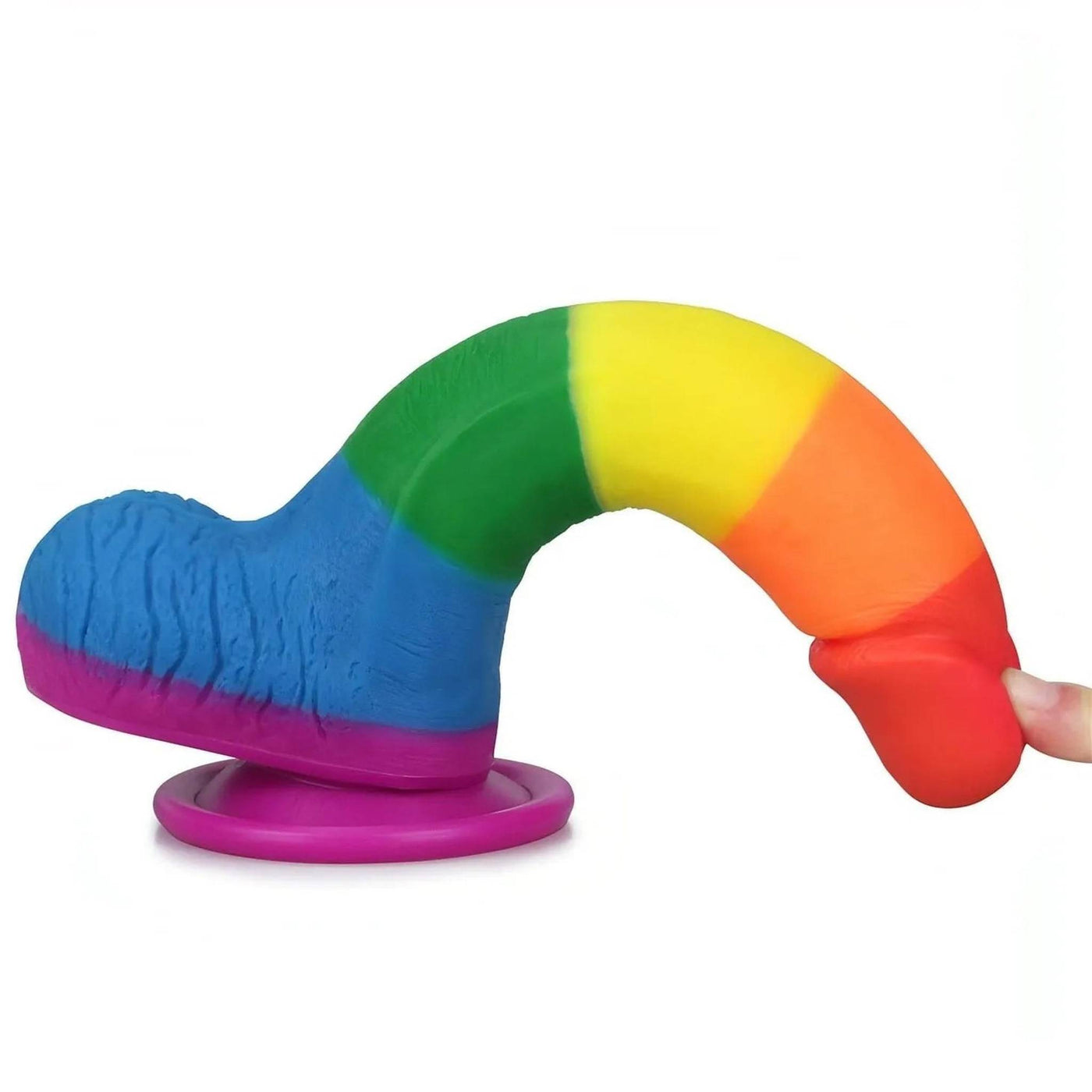 Prider Fallo Rainbow Handcrafted in Silicone Medicale 7.5″