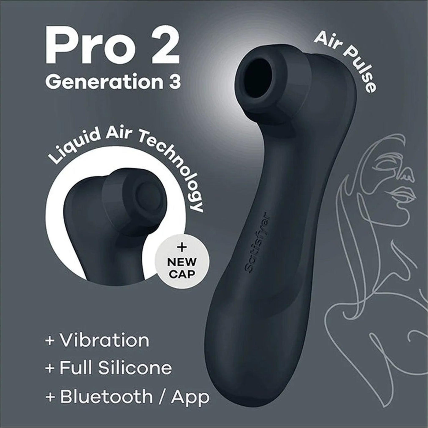 Pro 2 Generation 3 + Liquid Air, Vibration & App - Black